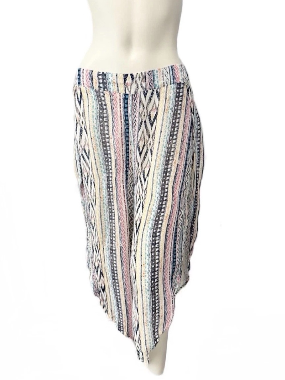 En Creme Boho Printed Harem Tulip Pants Size M Rayon Festival Resort